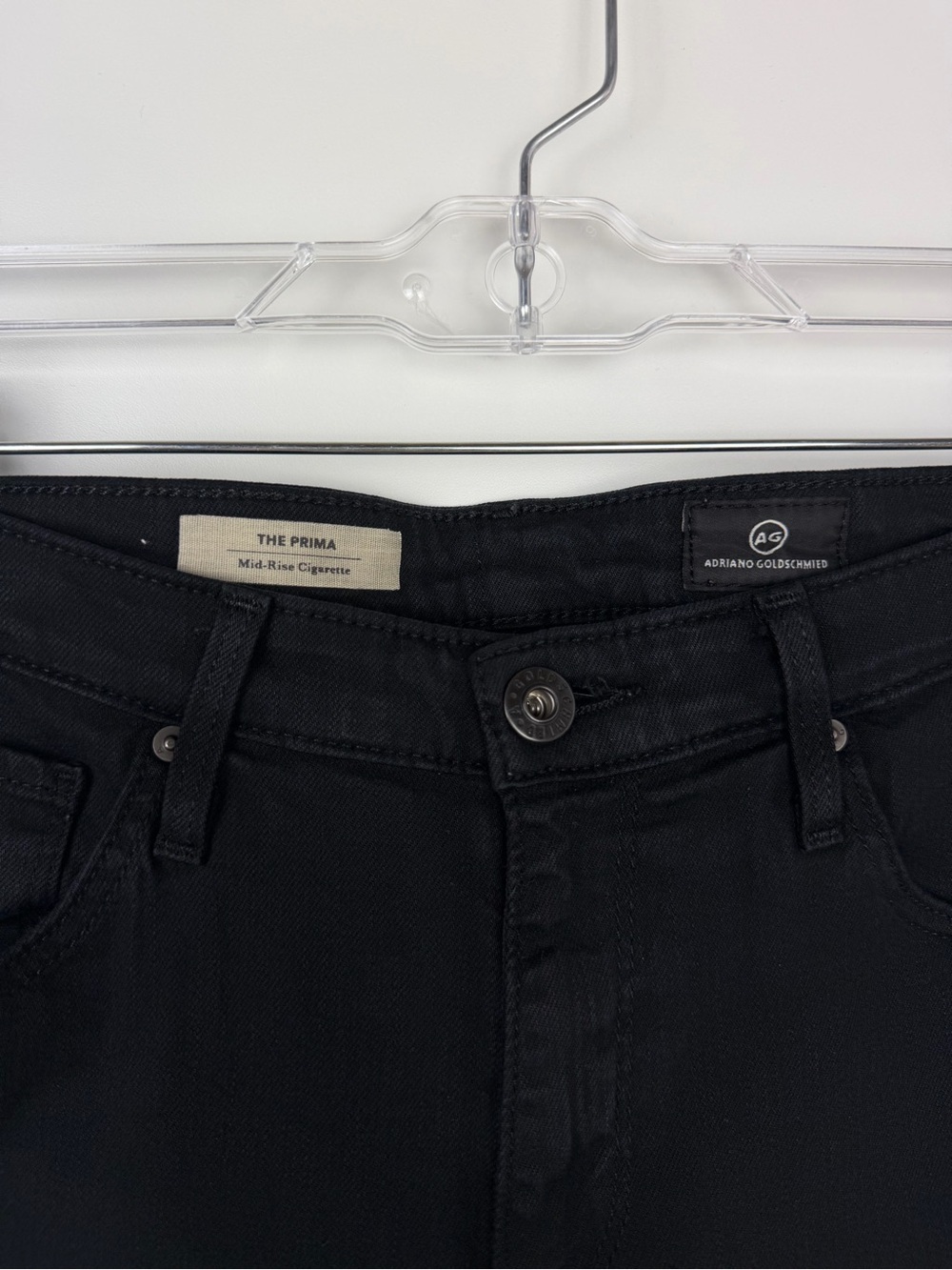 AG Adriano Goldschmied The Prima Mid-Rise Cigarette Jeans in Black Size 29R - Picture 5 of 14